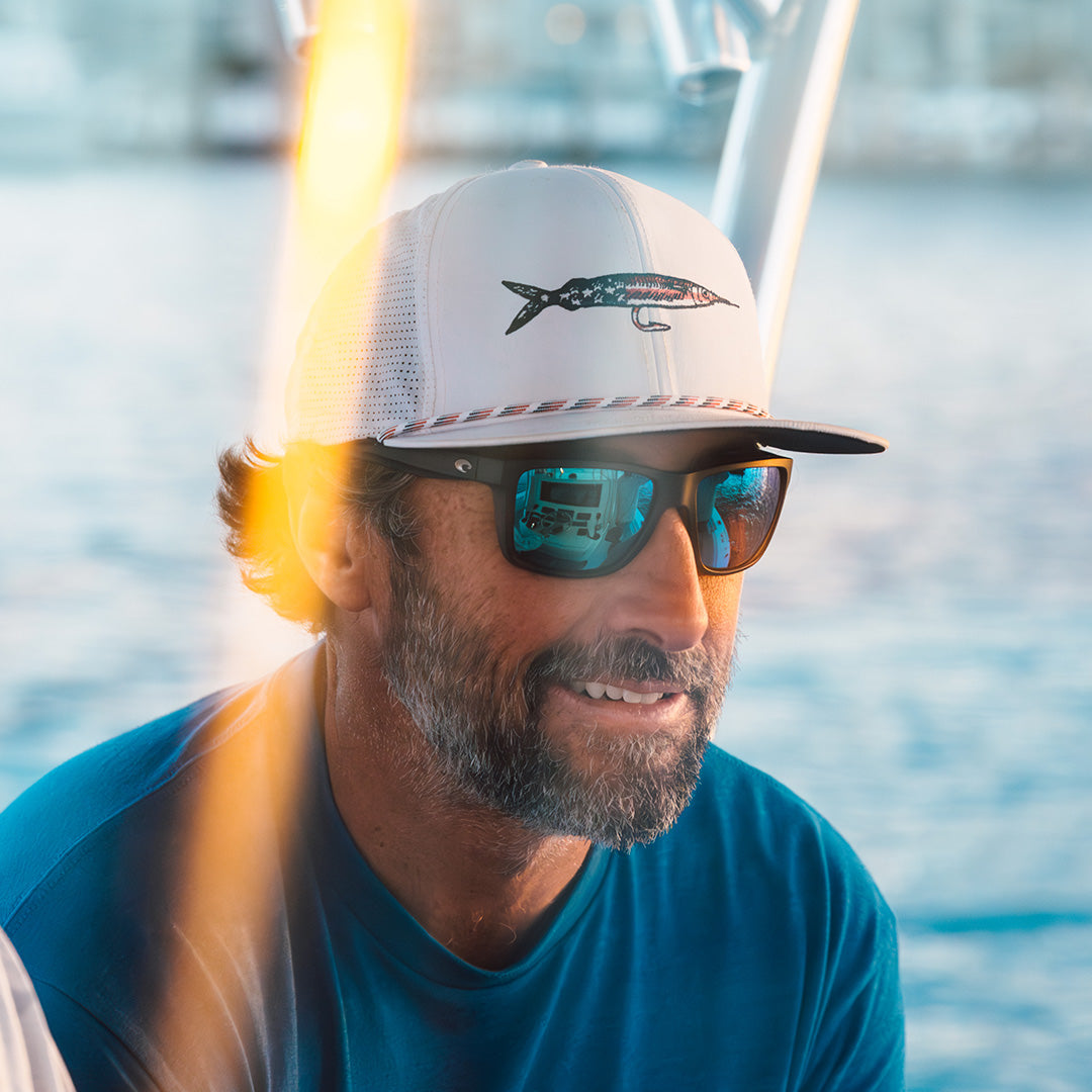 USA Ballyhoo White Performance Snapback Hat