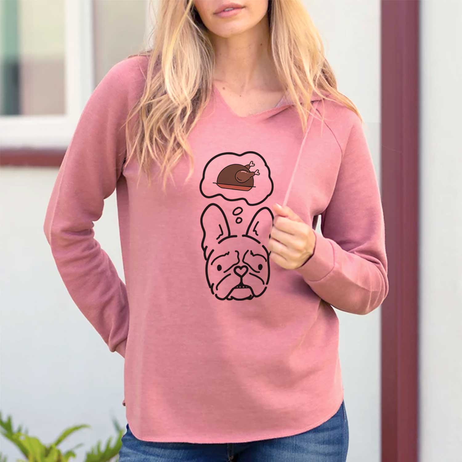 Wave Wash Hooded Sweatshirt | Soft French Bulldog Design