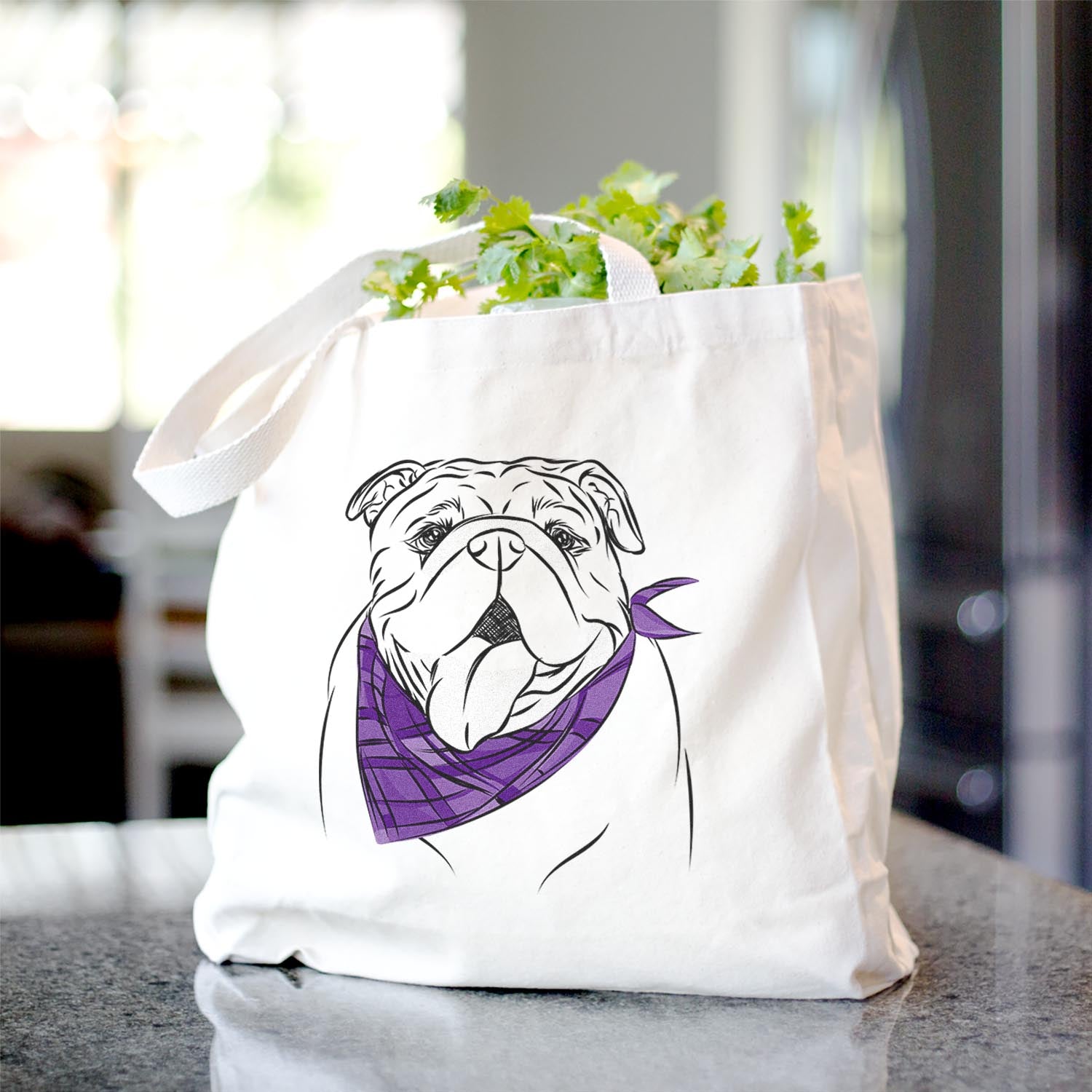 English Bulldog Canvas Tote Bag - Stylish Alternative