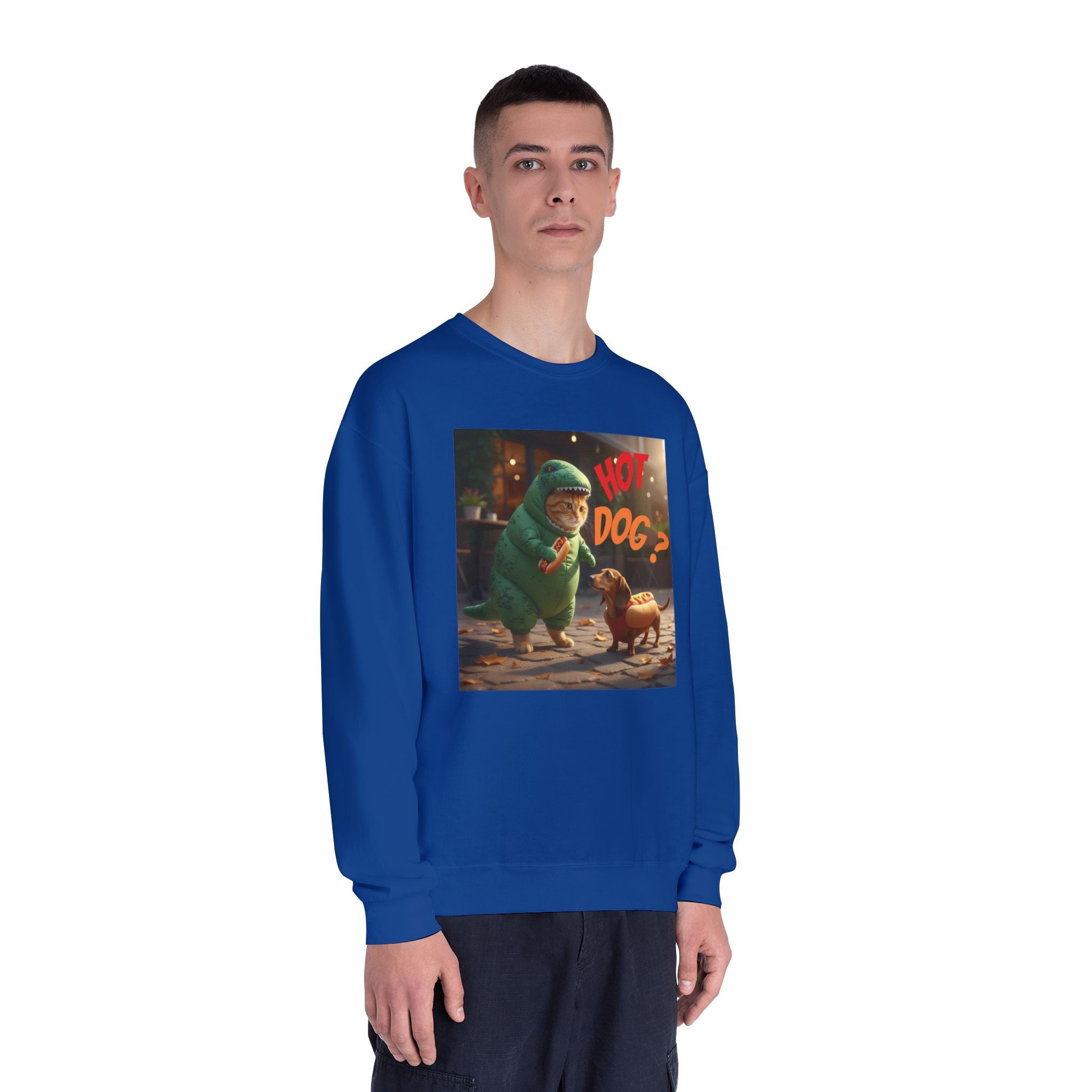 Cute Dinosaur & Food Print Sweatshirt